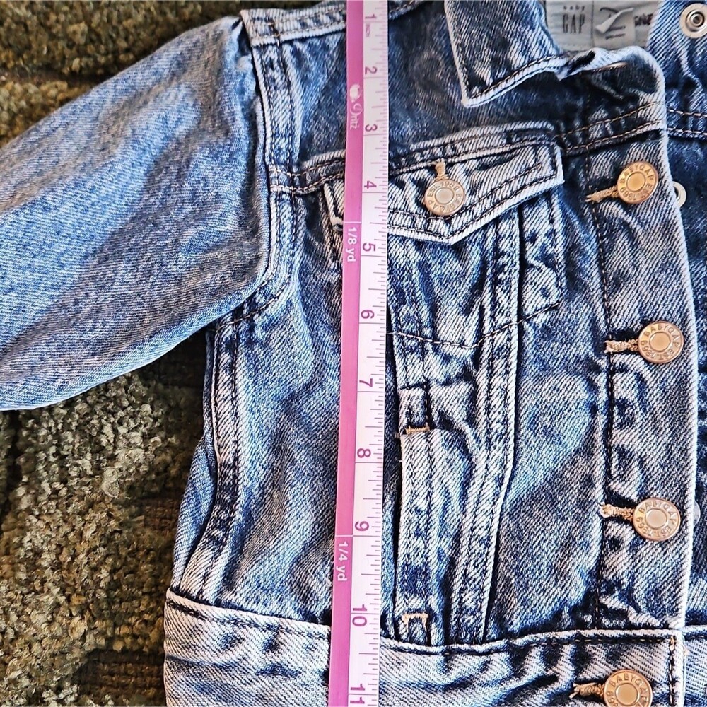 GAP babyGAP Disney Minnie Mouse Blue Denim Button Jacket 12-18 Months - Picture 3 of 5